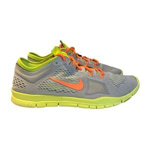 Nike Free 5.0 TR FIT 4 Running Shoes Gray Orange Yellow 629496-003 Womens Sz 10